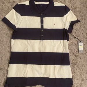 Navy/White Hilfiger Polo- M